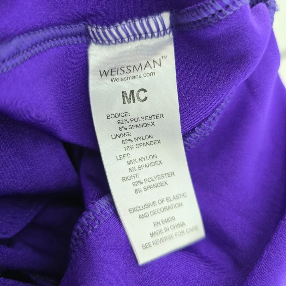 Weissman Purple Sequin Me Against the Music Dance Costume Size M Child